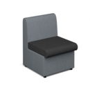 Alto modular reception seating with no arms - elapse grey seat with late grey back