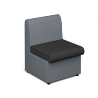 Alto modular reception seating with no arms - elapse grey seat with late grey back