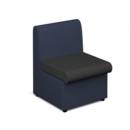 Alto modular reception seating with no arms - elapse grey seat with range blue back