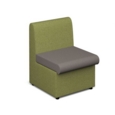 Alto modular reception seating with no arms - forecast grey seat with endurance green back