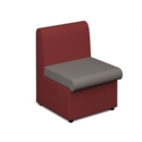 Alto modular reception seating with no arms - forecast grey seat with extent red back