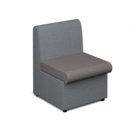 Alto modular reception seating with no arms - forecast grey seat with late grey back