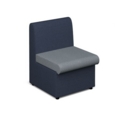 Alto modular reception seating with no arms - late grey seat with range blue back