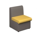 Alto modular reception seating with no arms - lifetime yellow seat with forecast grey back