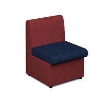 Alto modular reception seating with no arms - maturity blue seat with extent red back