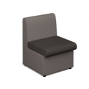 Alto modular reception seating with no arms - present grey seat with forecast grey back