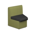 Alto modular reception seating concave with no arms - elapse grey seat with endurance green back
