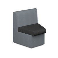 Alto modular reception seating concave with no arms - elapse grey seat with late grey back