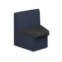 Alto modular reception seating concave with no arms - elapse grey seat with range blue back