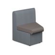Alto modular reception seating concave with no arms - forecast grey seat with late grey back