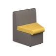 Alto modular reception seating concave with no arms - lifetime yellow seat with forecast grey back
