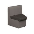 Alto modular reception seating concave with no arms - present grey seat with forecast grey back