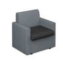Alto modular reception seating with arms - elapse grey seat and arms with late grey back