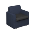 Alto modular reception seating with arms - elapse grey seat and arms with range blue back