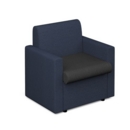 Alto modular reception seating with arms - elapse grey seat and arms with range blue back