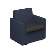 Alto modular reception seating with arms - elapse grey seat and arms with range blue back