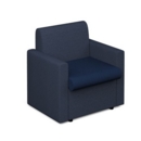 Alto modular reception seating with arms - maturity blue seat and arms with range blue back