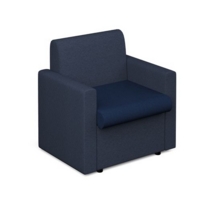 Alto modular reception seating with arms - maturity blue seat and arms with range blue back
