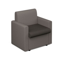 Alto modular reception seating with arms - present grey seat and arms with forecast grey back