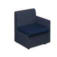 Alto modular reception seating with left hand arm - maturity blue seat and arm with range blue back
