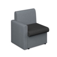 Alto modular reception seating with right hand arm - elapse grey seat and arm with late grey back
