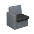 Alto modular reception seating with right hand arm - elapse grey seat and arm with late grey back
