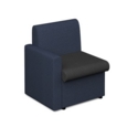Alto modular reception seating with right hand arm - elapse grey seat and arm with range blue back