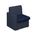 Alto modular reception seating with right hand arm - maturity blue seat and arm with range blue back