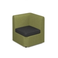 Alto modular reception seating corner unit - elapse grey seat with endurance green back