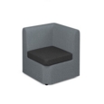 Alto modular reception seating corner unit - elapse grey seat with late grey back