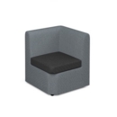 Alto modular reception seating corner unit - elapse grey seat with late grey back