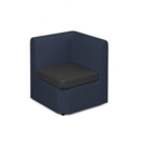 Alto modular reception seating corner unit - elapse grey seat with range blue back