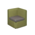 Alto modular reception seating corner unit - forecast grey seat with endurance green back