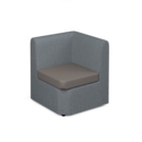 Alto modular reception seating corner unit - forecast grey seat with late grey back