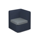 Alto modular reception seating corner unit - late grey seat with range blue back
