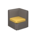 Alto modular reception seating corner unit - lifetime yellow seat with forecast grey back