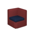 Alto modular reception seating corner unit - maturity blue seat with extent red back