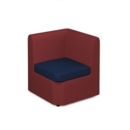 Alto modular reception seating corner unit - maturity blue seat with extent red back