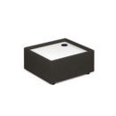 Alto modular reception seating wooden table with Ion power module - white top with present grey base