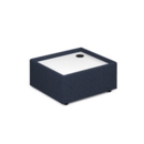 Alto modular reception seating wooden table with Ion power module - white top with range blue base