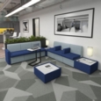 Alto modular reception seating cushion divider present grey