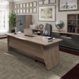 Anson executive desk with panel end legs 2000mm x 1000mm with modesty panel - barcelona walnut