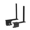 Aluminium framed screen brackets (pair) to fit on back of desk - black