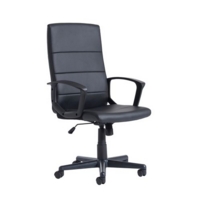 Ascona high back managers chair - black faux leather