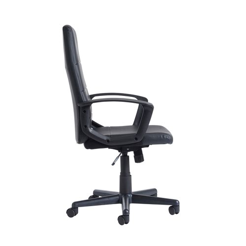 Ascona high back managers chair - black faux leather