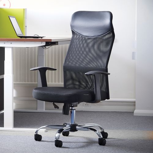Aurora high back mesh operators chair - black