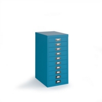 Bisley multi drawers with 10 drawers - blue