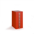 Bisley multi drawers with 10 drawers - red