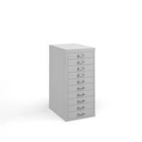 Bisley multi drawers with 10 drawers - white