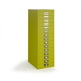 Bisley multi drawers with 15 drawers - green